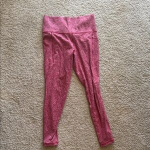 Athlet Marled Red High-Waist Salutation Leggings